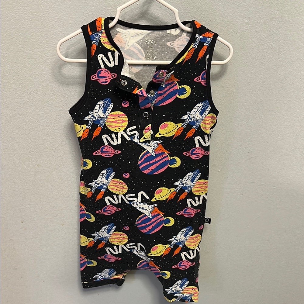 RAGS NASA Space Themed Sleeveless Romper 3/4T